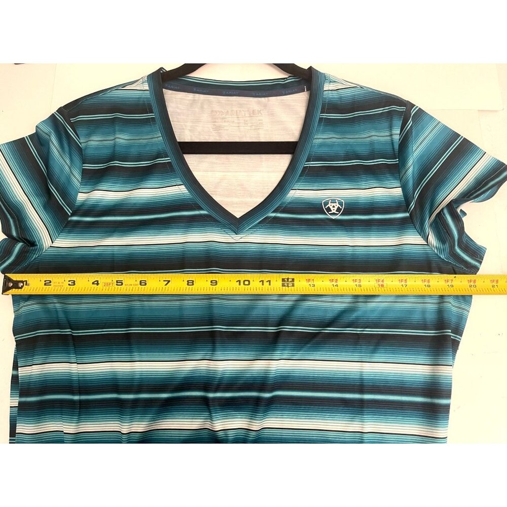 Ariat Laguna AriatTEK® V-Neck Short Sleeve Top Sun Protection Fabric™ Size XL - Picture 8 of 11